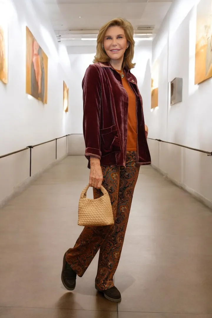 Camisa Terciopelo Hana Granate